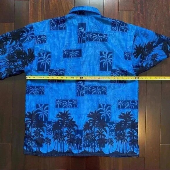Aloha Joe Mens Hawaiian Shirt Short Sleeves Blue Size Large - Picture 13 of 15
